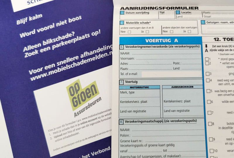 Afbeelding Europees schadeformulier